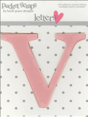 Heidi Grace - Girlfriends - Plastic Alpha Stickers v - 2/pk  (sold in 3's)